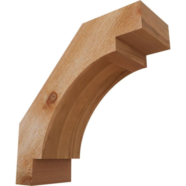 Ekena Millwork 6"W x 16"D x 16"H Merced Rough Sawn Knee Brace, Western Red Cedar