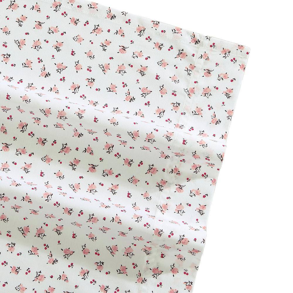 Baby Buds Pink Cotton Percale Full Sheet Set