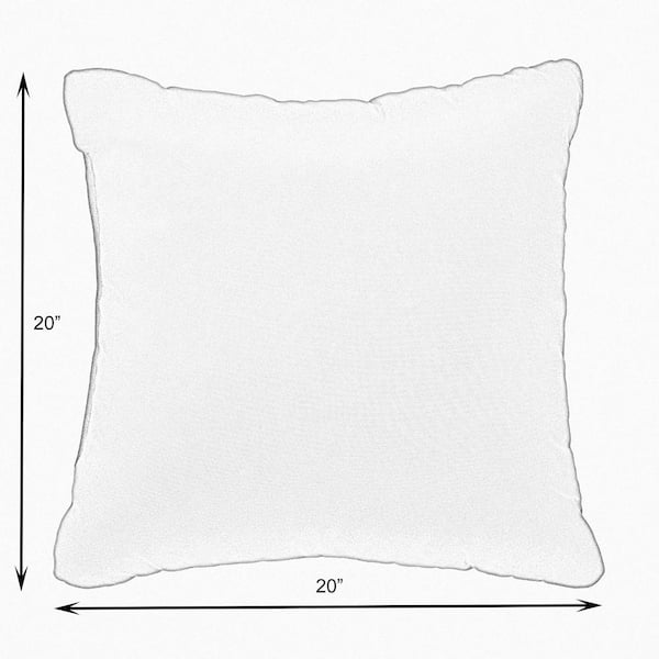 Sorra Home 18 in. x 18 in. x 6 in. Gardenia Seaglass Square Outdoor/Indoor Knife Edge Throw Pillow (Set of 2)