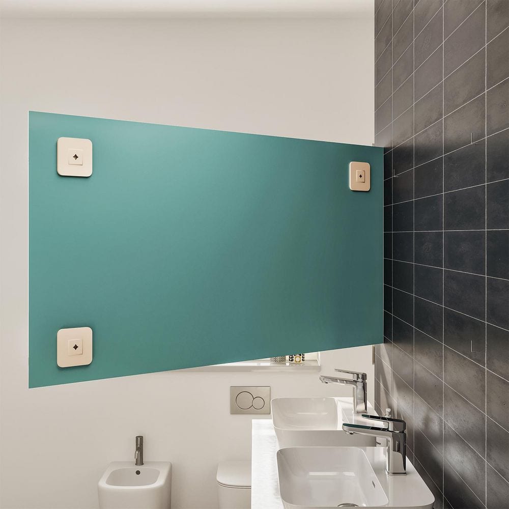 Sleek 48" Frameless Rectangular Silvered Wall Mirror