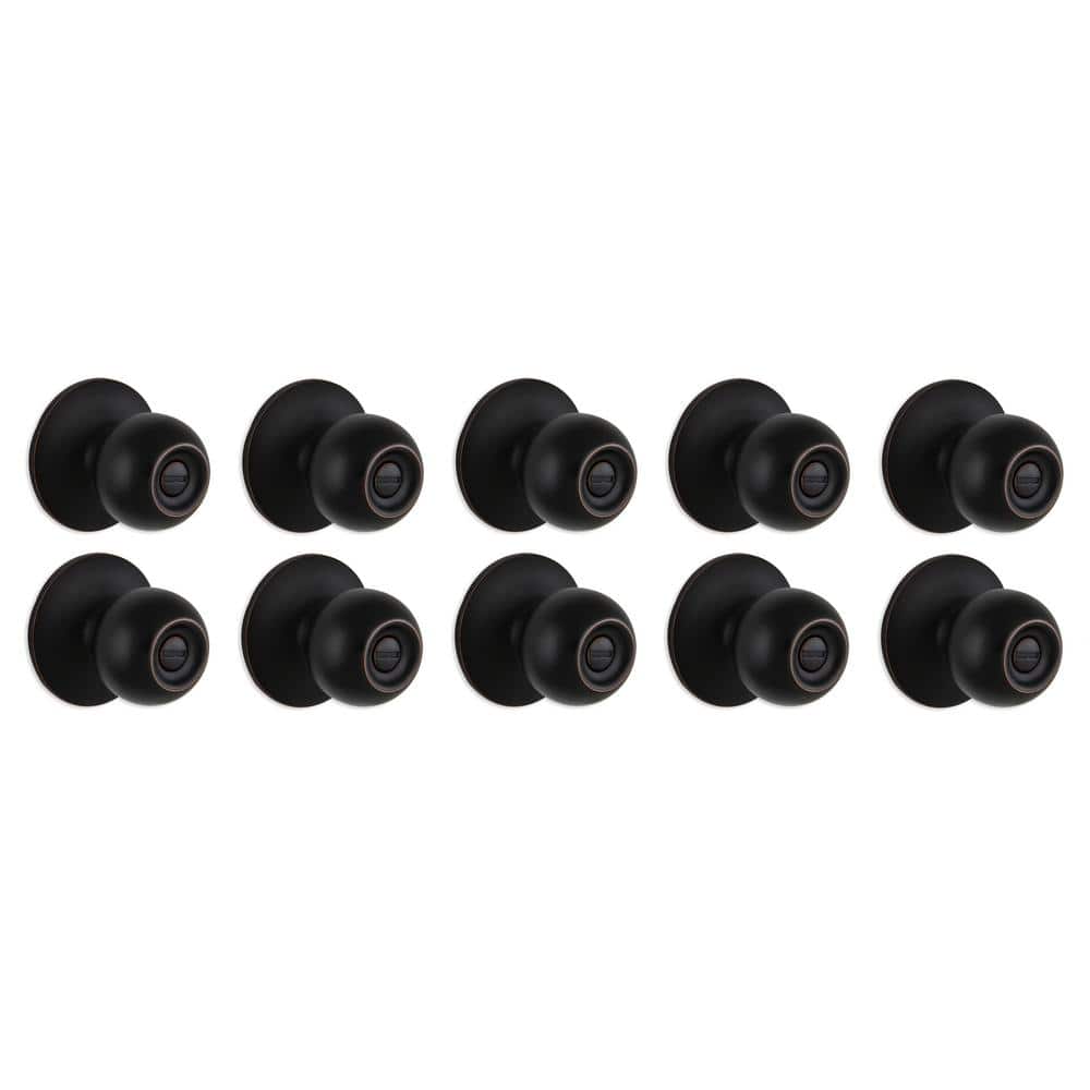 Saturn Aged Bronze Bed/Bath Door Knob 10-Pack