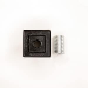Universal Square Flange for 1/2 and 3/4 Gas Valve in Flat Black