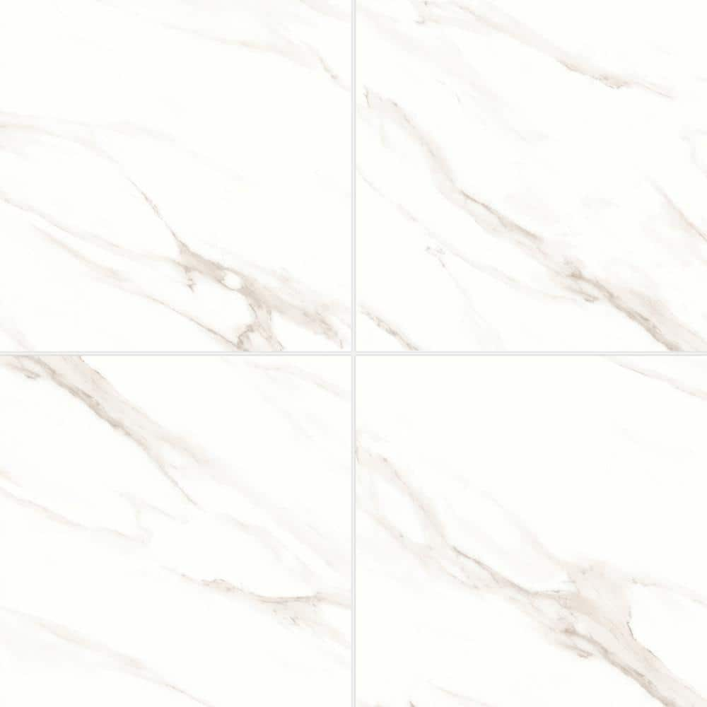 Bedrosians Shandar Square 24 In X 24 In Polished Statuario Super