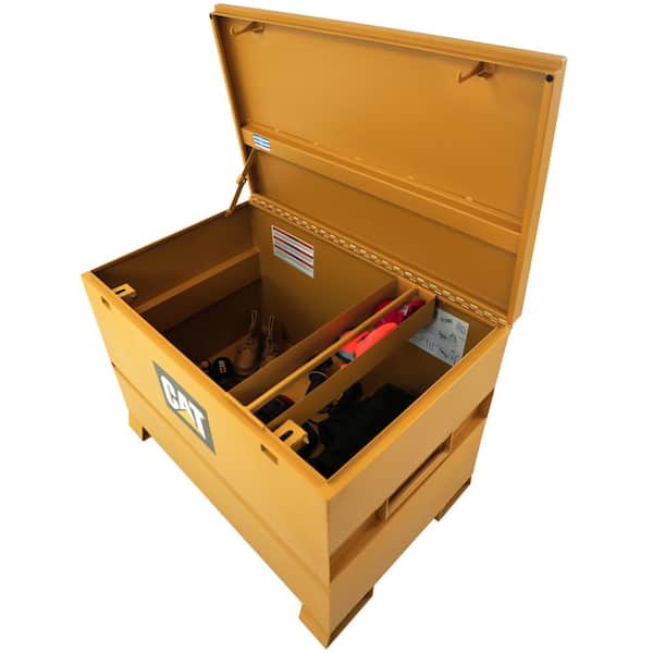 48 in. W x 30 in. D x 33 in. H Heavy Duty 16-Gauge Steel Storage Chest Jobsite Tool Box with Double Padlock System