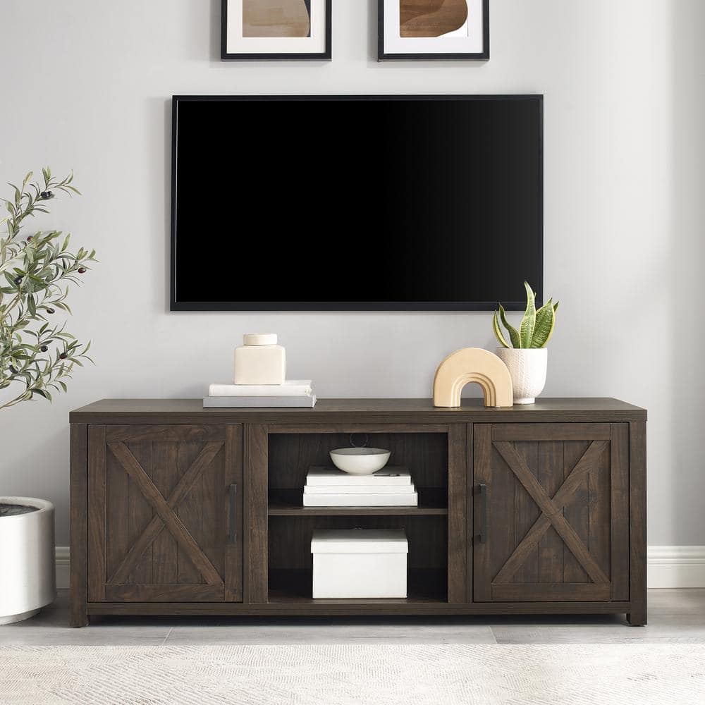 Gordon 58" Dark Walnut Rustic TV Stand
