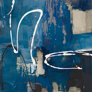 "Indigo Retro" by Lanie Loreth Unframed Abstract Art Print 72 in. x 72 in.