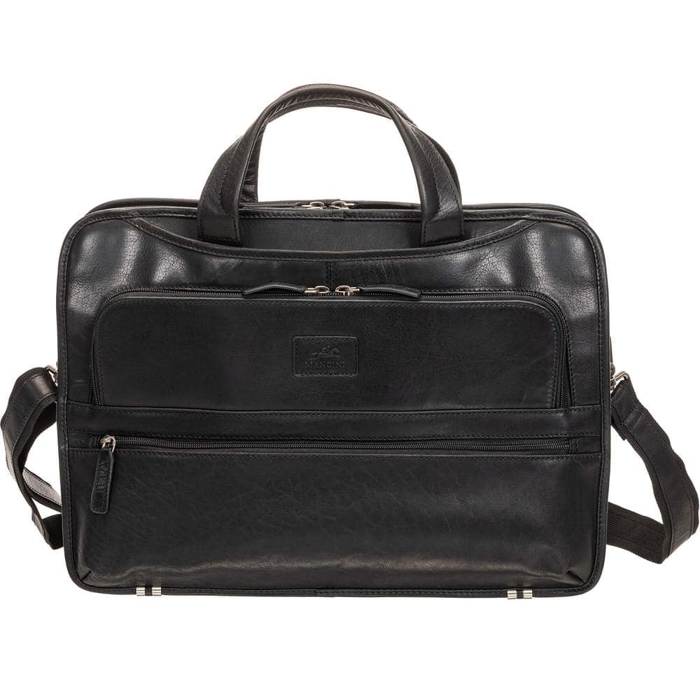 MANCINI Buffalo Triple Compartment Briefcase for 15.6 in. Laptop/Tablet ...