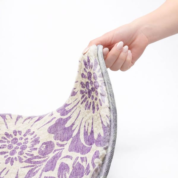 Dream Shag Premium Machine Washable Abstract ADS551 Purple 9 ft. x 12 ft. Area Rug