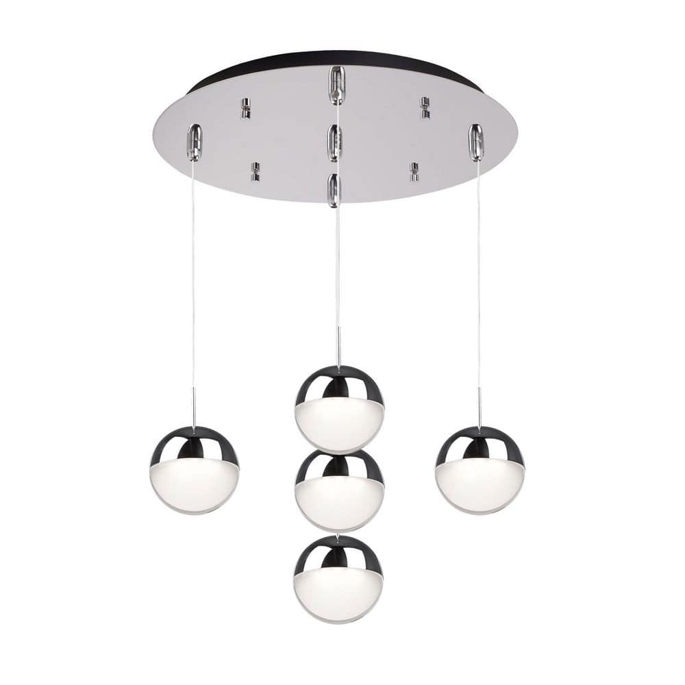 Pluto 14-in Chrome 5-Light Multi Pendant price history on PriceWatchPro