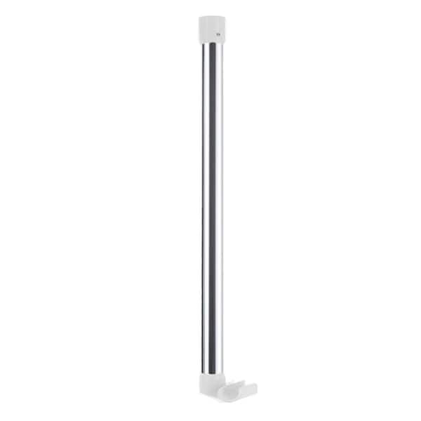 EVIDECO French home goods Adjustable Ceiling Curtain Rod 24.3 in. H Mount Support for Bathtub or Shower Curtain Rod in Chrome