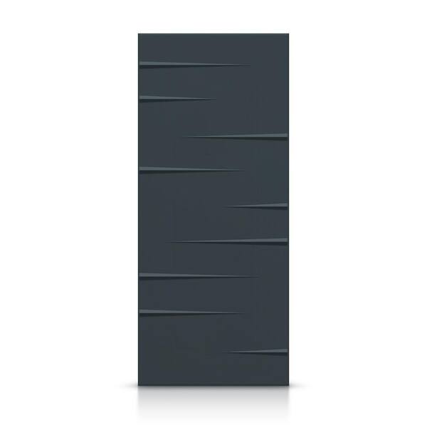 CALHOME 24 in. x 84 in. Hollow Core Charcoal Gray Painted Composite MDF Interior Door Slab