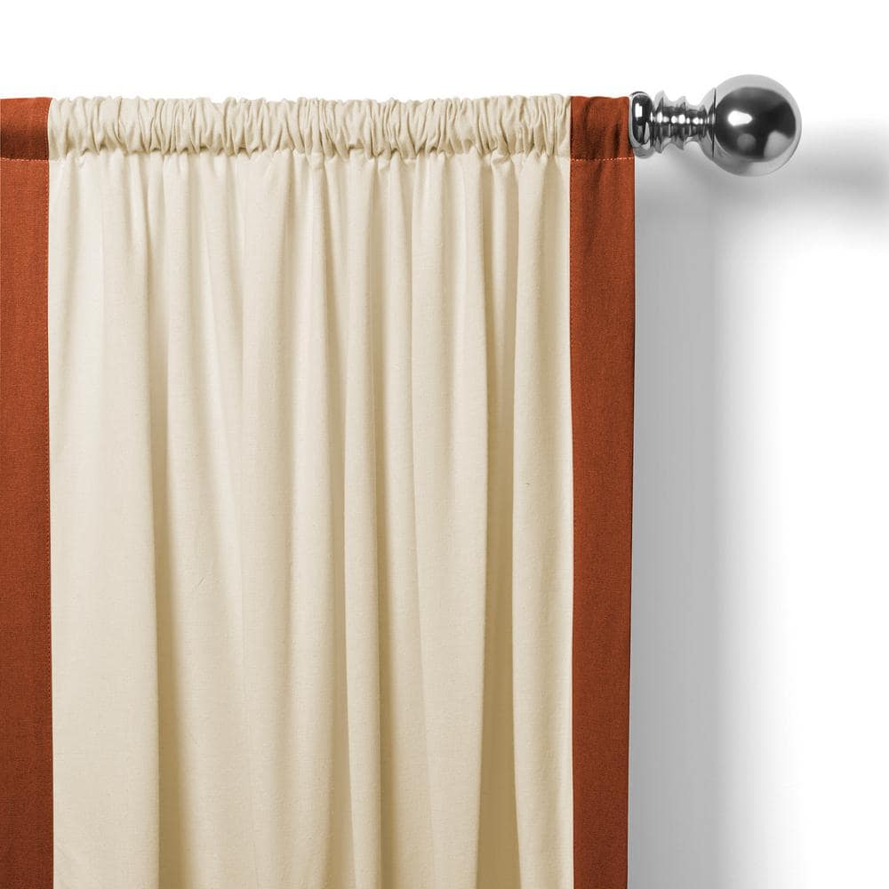 Spice Border Cream Cotton Rod Pocket Kitchen Tier Curtains - Set of 2