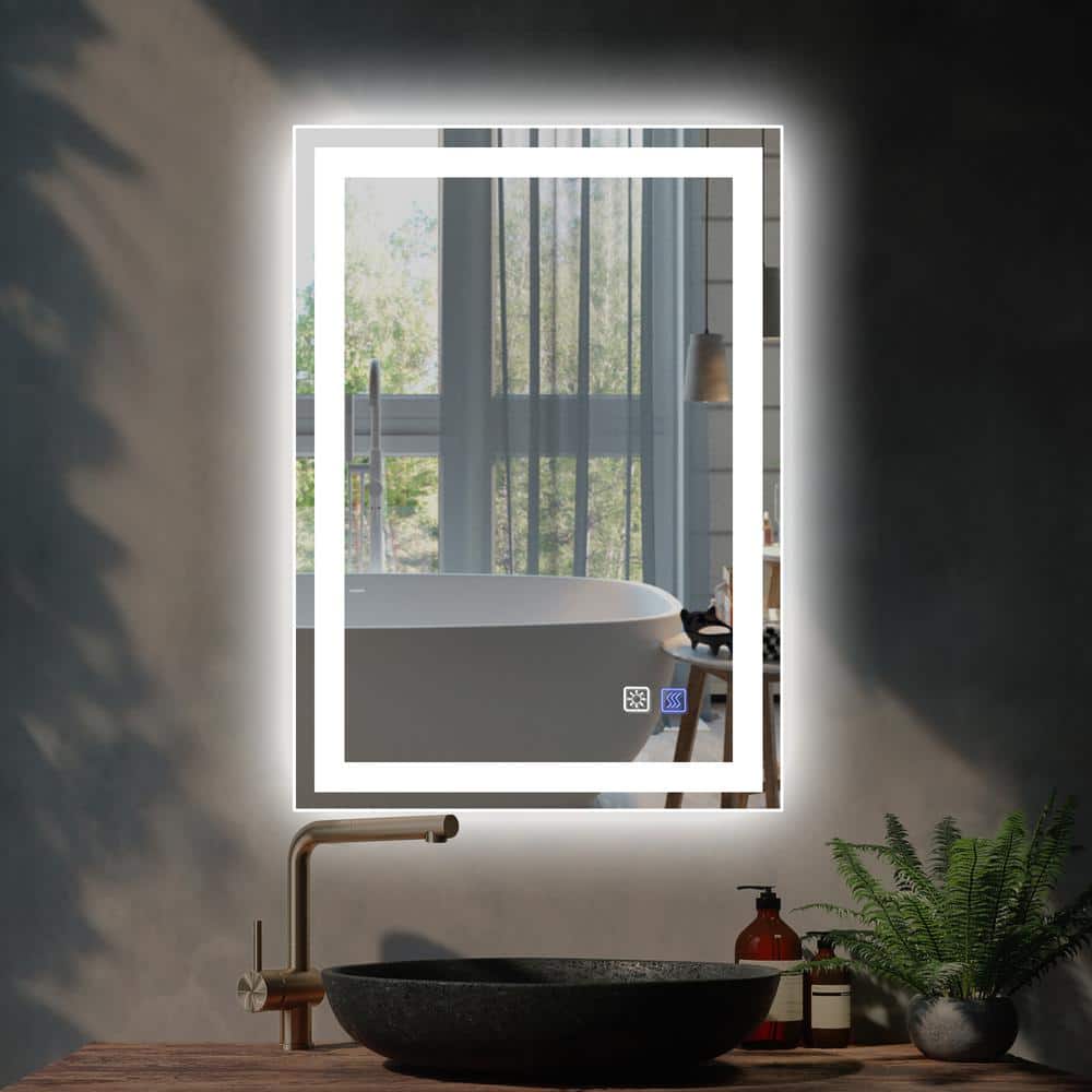 20 in. W x 28 in. H Rectangular Frameless Anti-Fog Wall Bathroom Vanity Mir
