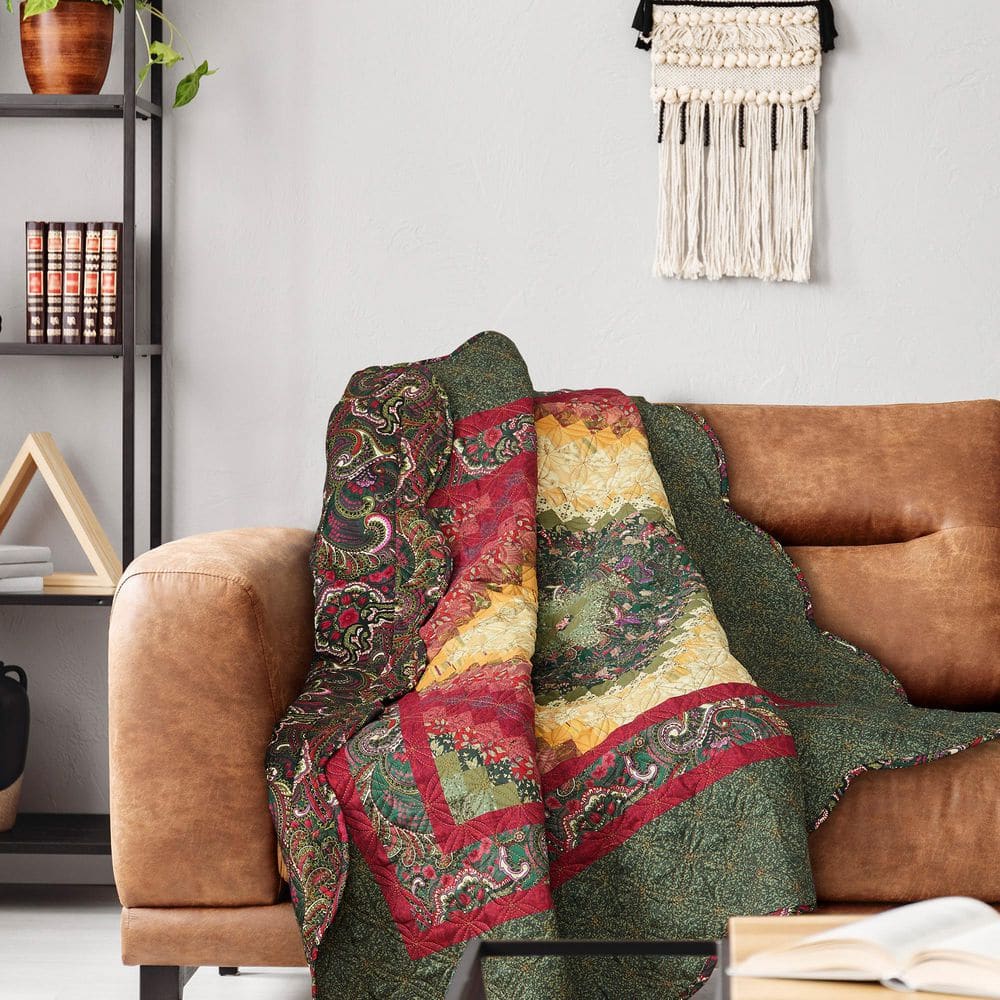 Spice Postage Stamp Green Polyester Throw price history on PriceWatchPro
