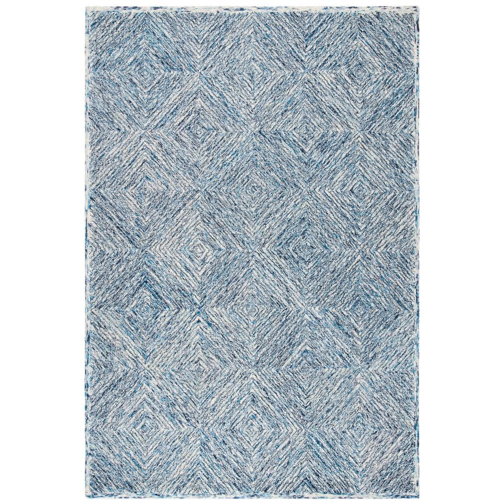 Capri Elegance Hand-Tufted Wool Area Rug in Blue - 3' x 5'