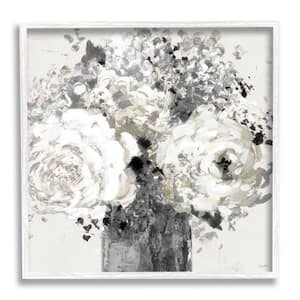 Abstract Floral Arrangement Expressive Flowers By Lanie Loreth Framed Print Nature Texturized Art 24 in. x 24 in.