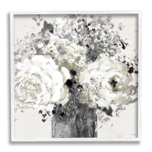 Stupell Industries Abstract Floral Arrangement Expressive Flowers By Lanie Loreth Framed Print Nature Texturized Art 24 in. x 24 in.