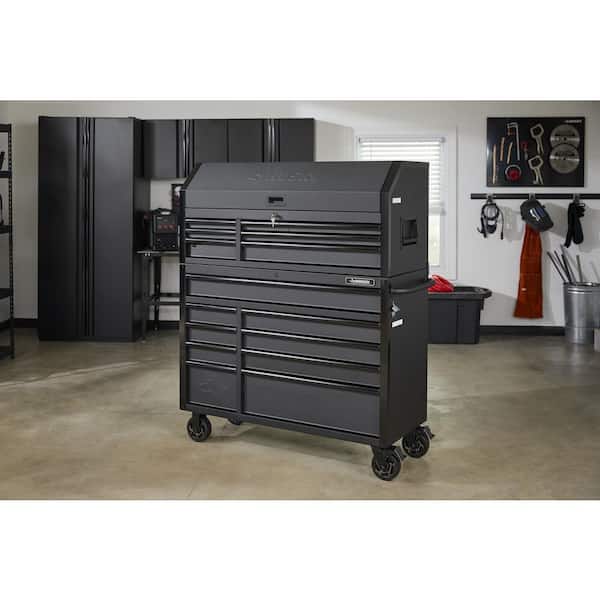 Tool Storage 52 in. W Heavy Duty Matte Black Tool Chest Combo