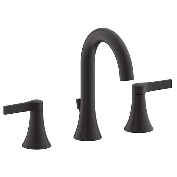 Fontaine by Italia Fontaine Varenne 8 in. Widespread 2-Handle Modern Bathroom Faucet in Matte Black