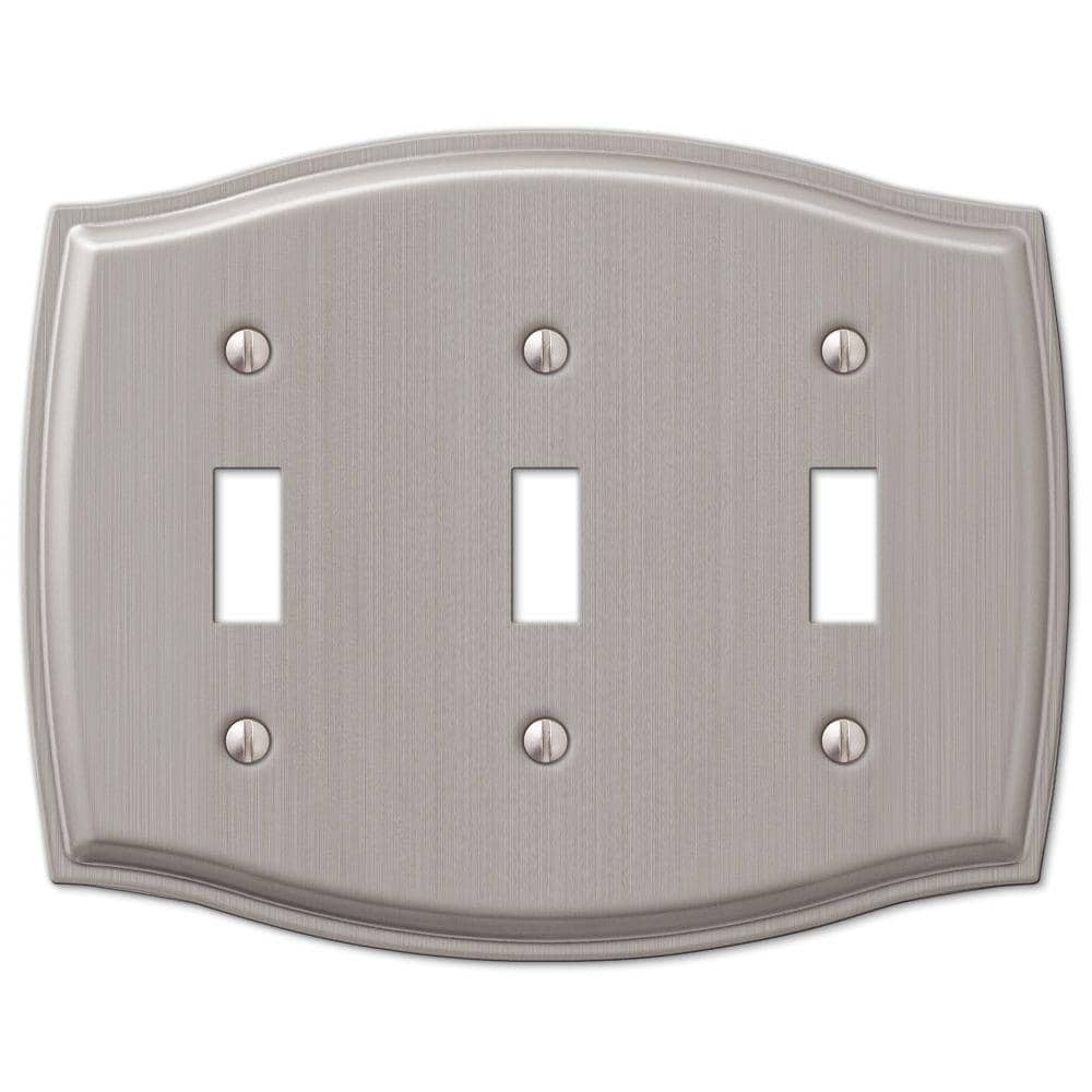 Vineyard 3 Gang Toggle Steel Wall Plate - Brushed Nickel price history on PriceWatchPro