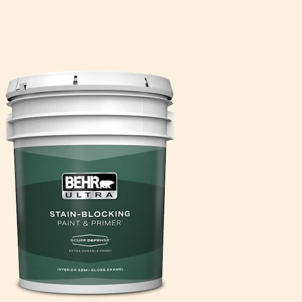 BEHR ULTRA 5 gal. #ECC-44-2 Moon Valley Extra Durable Semi-Gloss Enamel Interior Paint & Primer