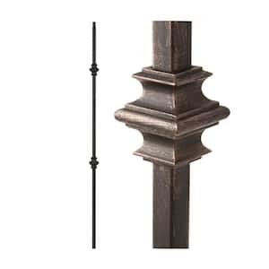 Oil Rubbed Bronze 34.1.35-T Mega Double Knuckle Hollow Iron Baluster for Staircase Remodel