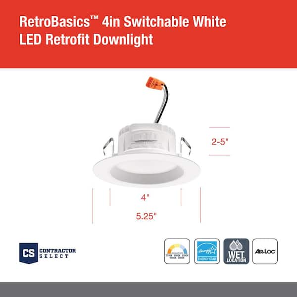Juno Contractor Select RB4S 4 in. Selectable CCT Integrated