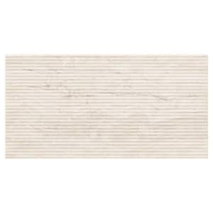 Spanish Marmol Porcelain 12 in. x 24 in. x 9mm Wall Tile Pallet - Deco Ivory (25 PCS, 53.8 sq. ft.)