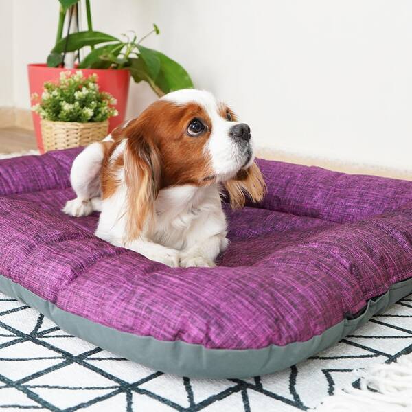 1pc Gray Plaid Absorbent And Waterproof Pet Mat, Suitable For