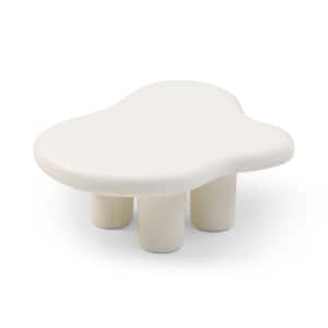 Cute Cream White Clouds Fiberglass Outdoor Coffee Table