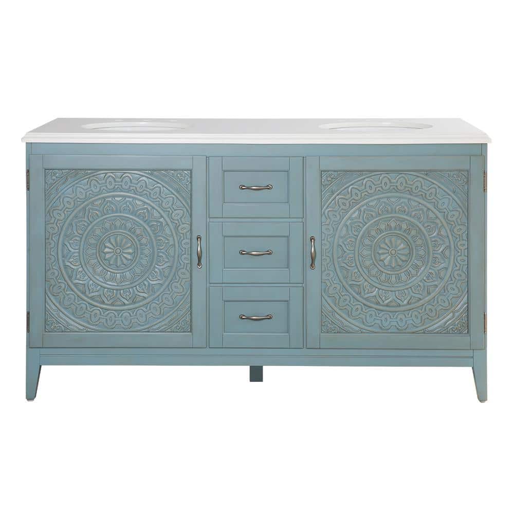 Home Decorators Collection Chennai 61 in. W x 22 in. D Bath Vanity in