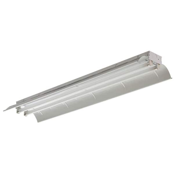Lithonia Lighting 2-Light White Fluorescent Industrial Flushmount Light