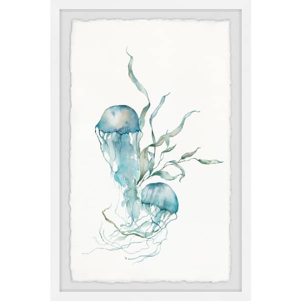 Unbranded "Jellyfish Pair" by Marmont Hill Framed Animal Art Print 12 in. x 8 in.
