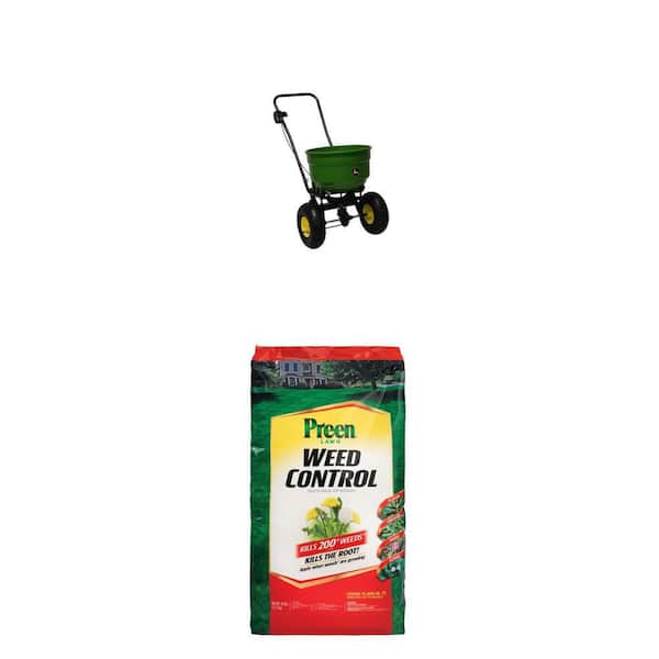 30 lbs. Lawn Weed Control (15,000 sq. ft.) and 50 lbs. Push Broadcast Spreader Combo