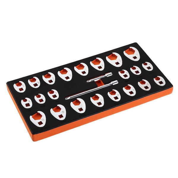 SKYSHALO 3/8 in. Drive Crowfoot Wrench Set SAE 3/8 in. 1in. and