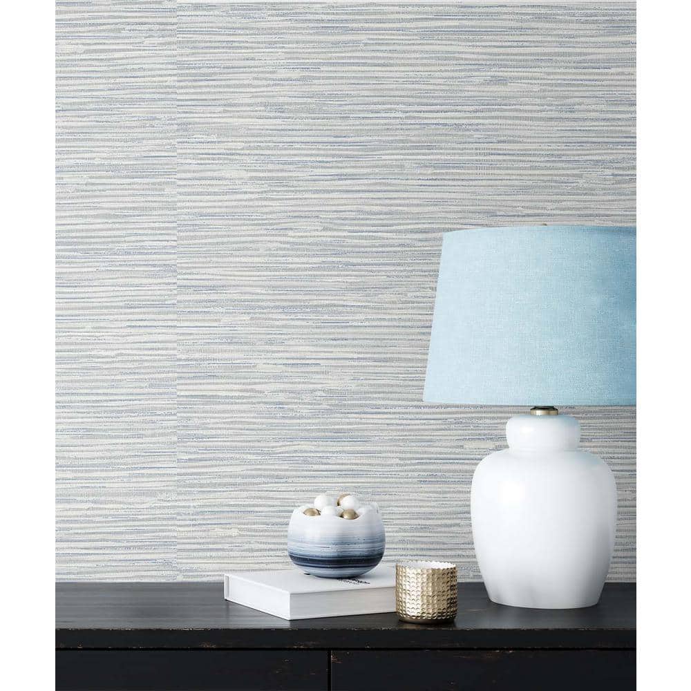 Dove Grey Faux Grasscloth Peel and Stick Wallpaper