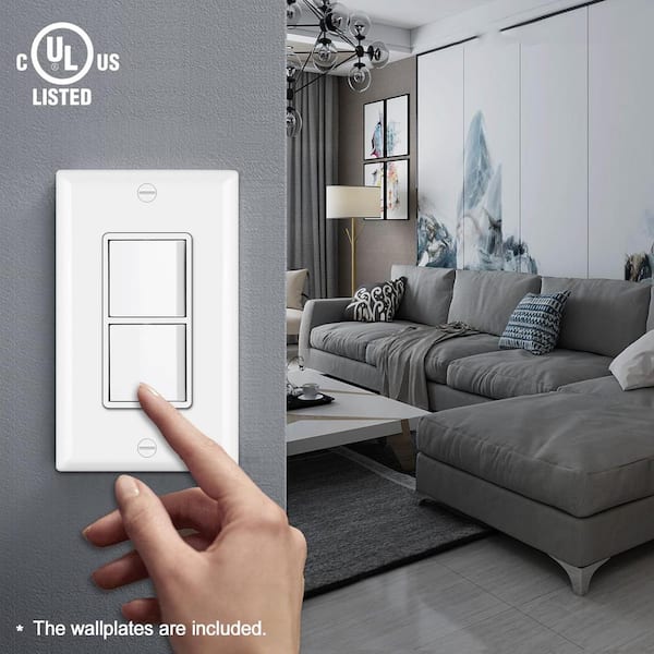 Yichuhaoxi 15 Amp Smart Single-Pole Illuminated Rocker Light