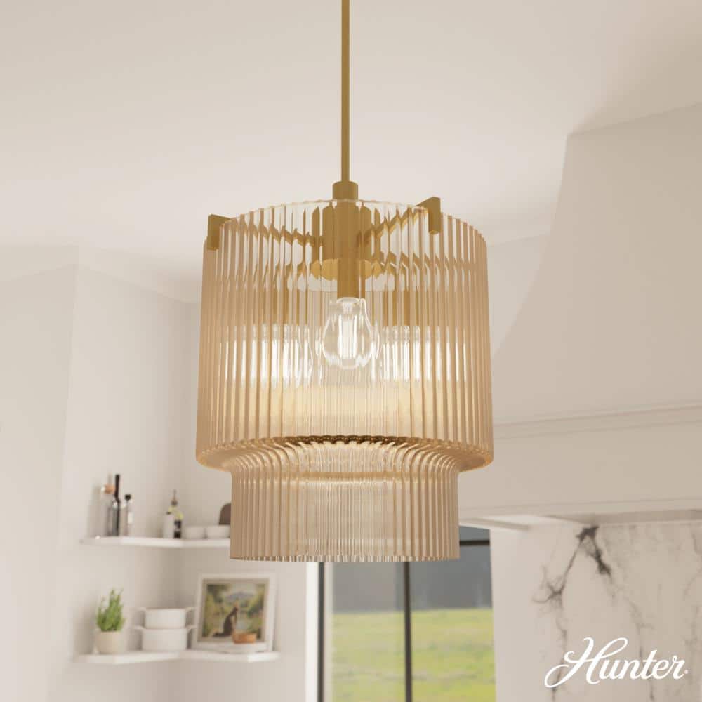 Hunter Ontario 60-Watt 3 Light Luxe Gold Waterfall Pendant Light