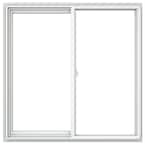 47.5 in. x 47.5 in. V-2500 White Left-Handed Vinyl Sliding Window with Fiberglass Mesh Screen
