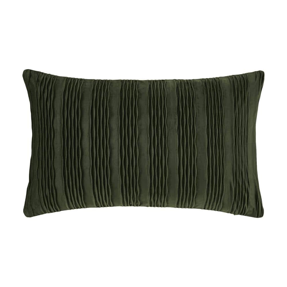 Toulhouse Wave Forest Polyester Lumbar Decorative Throw Pillow Cover 14 x 4