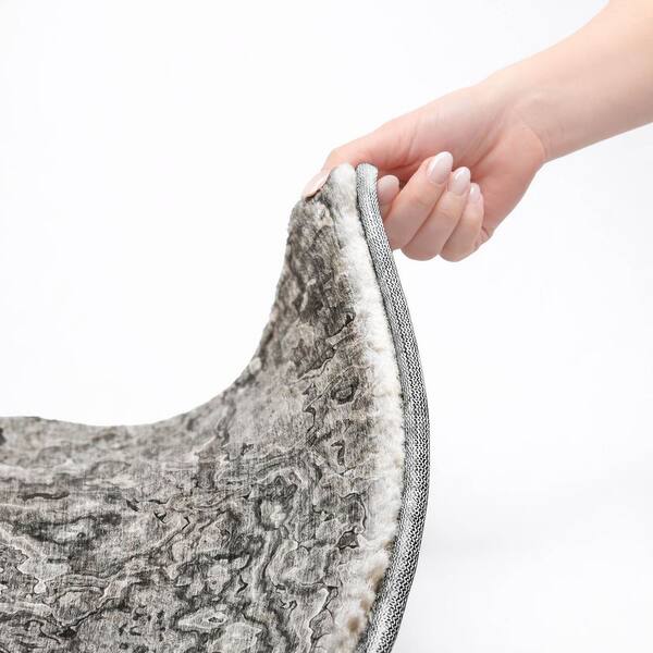Dream Shag Premium Machine Washable Abstract ADS829 Gray 10 ft. x 14 ft. Area Rug