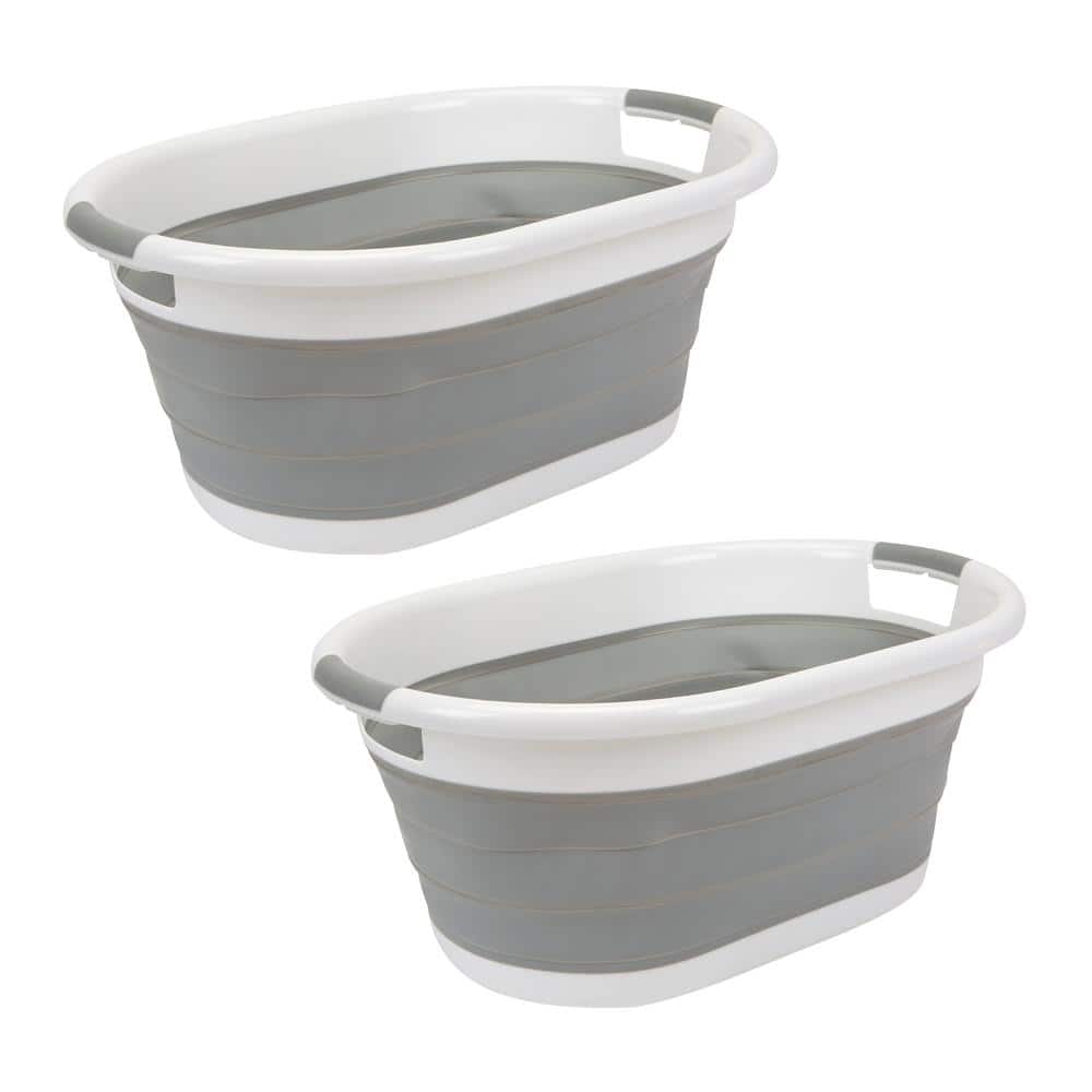 SIMPLIFY 2Pk Collapsible Laundry Basket KIT-27064-2PK - The Home Depot