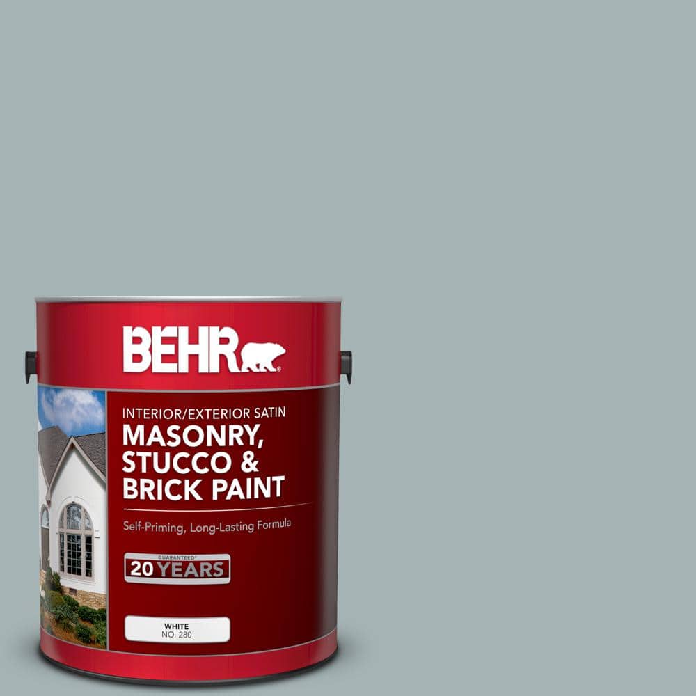 1 gal. #MS-67 Quay Blue Satin Interior/Exterior Masonry, Stucco and Brick P