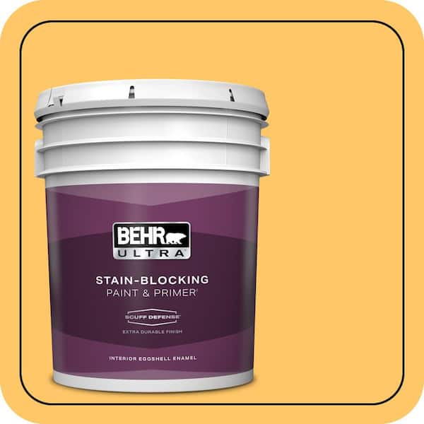 BEHR ULTRA 5 gal. Home Decorators Collection #HDC-SP16-05 Daffodil Extra Durable Eggshell Enamel Interior Paint & Primer