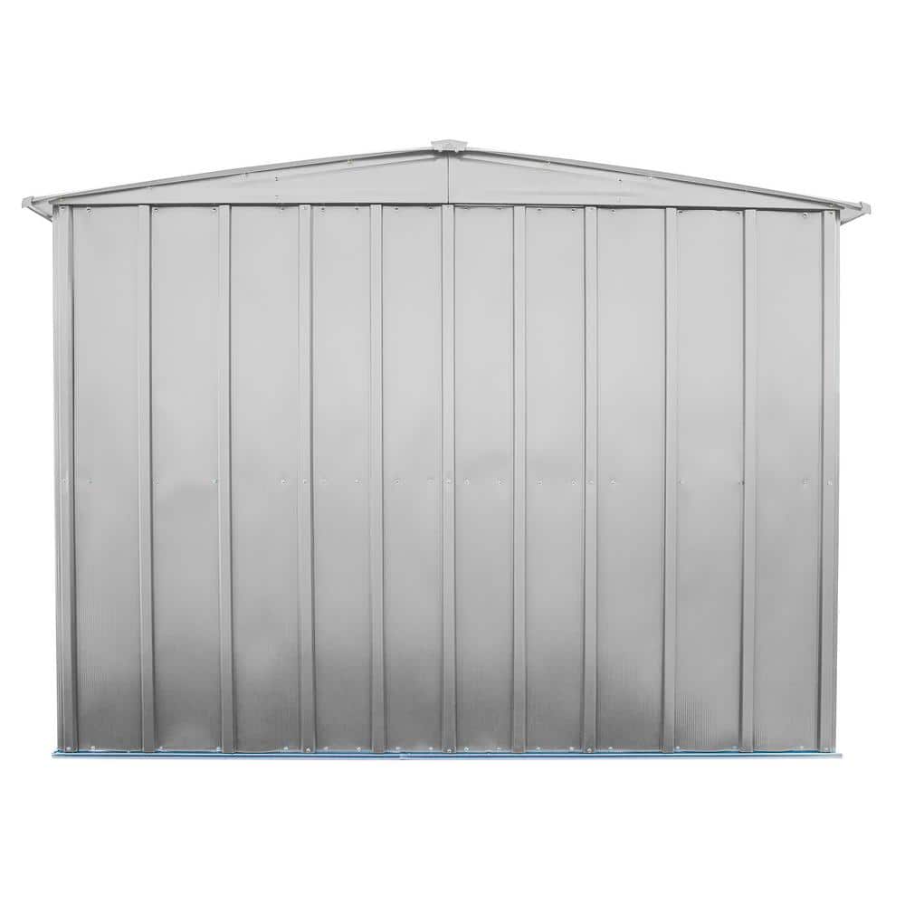 Arrow 8' x 6' Flute Grey Steel Storage Shed