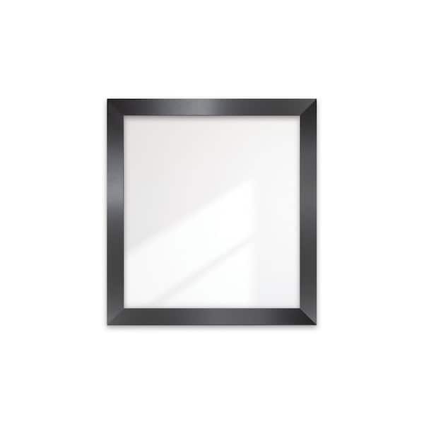 BrandtWorks 37 in. W x 40 in. H Black Satin Accent Framed Wide Wall Mirror