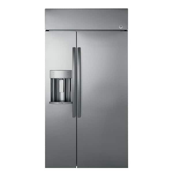 GE Profile 24.3 cu. ft. Built-In Side by Side Refrigerator in Stainless Steel