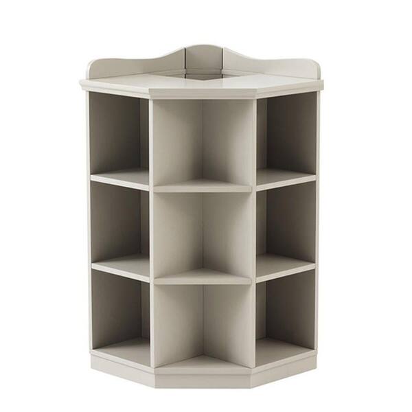 Unbranded Kids 3-Shelf Grey Corner Book Storage