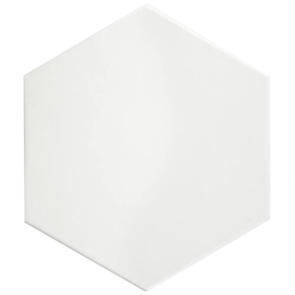 Merola Tile Hexatile Glossy Blanco 7 in. x 8 in. Ceramic Wall Tile (2.2 sq. ft. / pack)