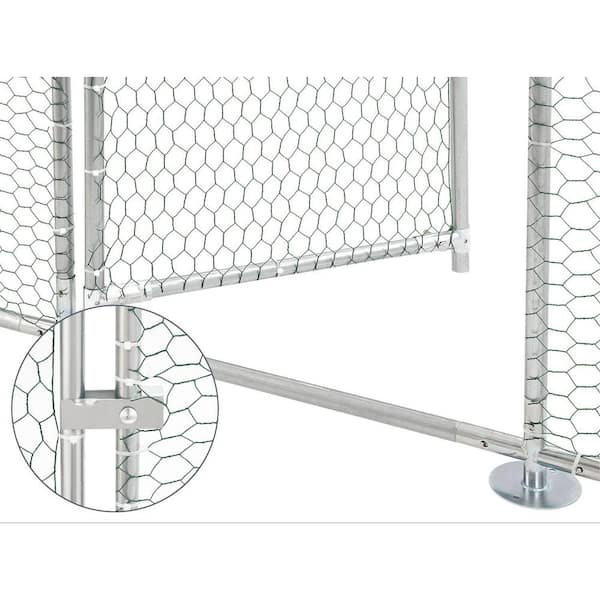 Vitesse Large Metal Chicken Coop, Walk-in Poultry Cage with Weather